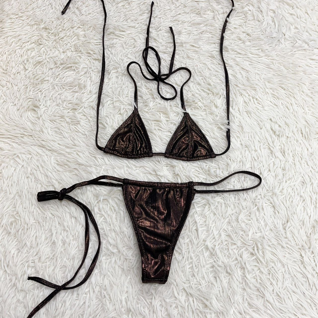 Trophy Bikini Bundle: Bronze Metallic Top & Bottom - Limited Edition Drop